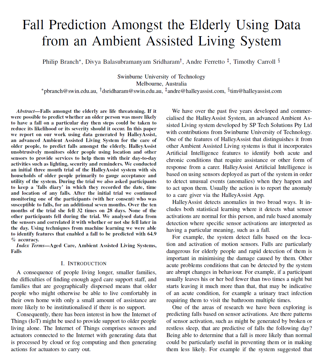 Falls prediction P Brsanch front image